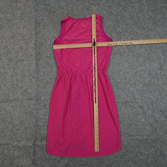 Athleta Dress Womens Extra Small Rincon Pink Athleisure Mini Cinch Waist Barbie - Picture 11 of 14